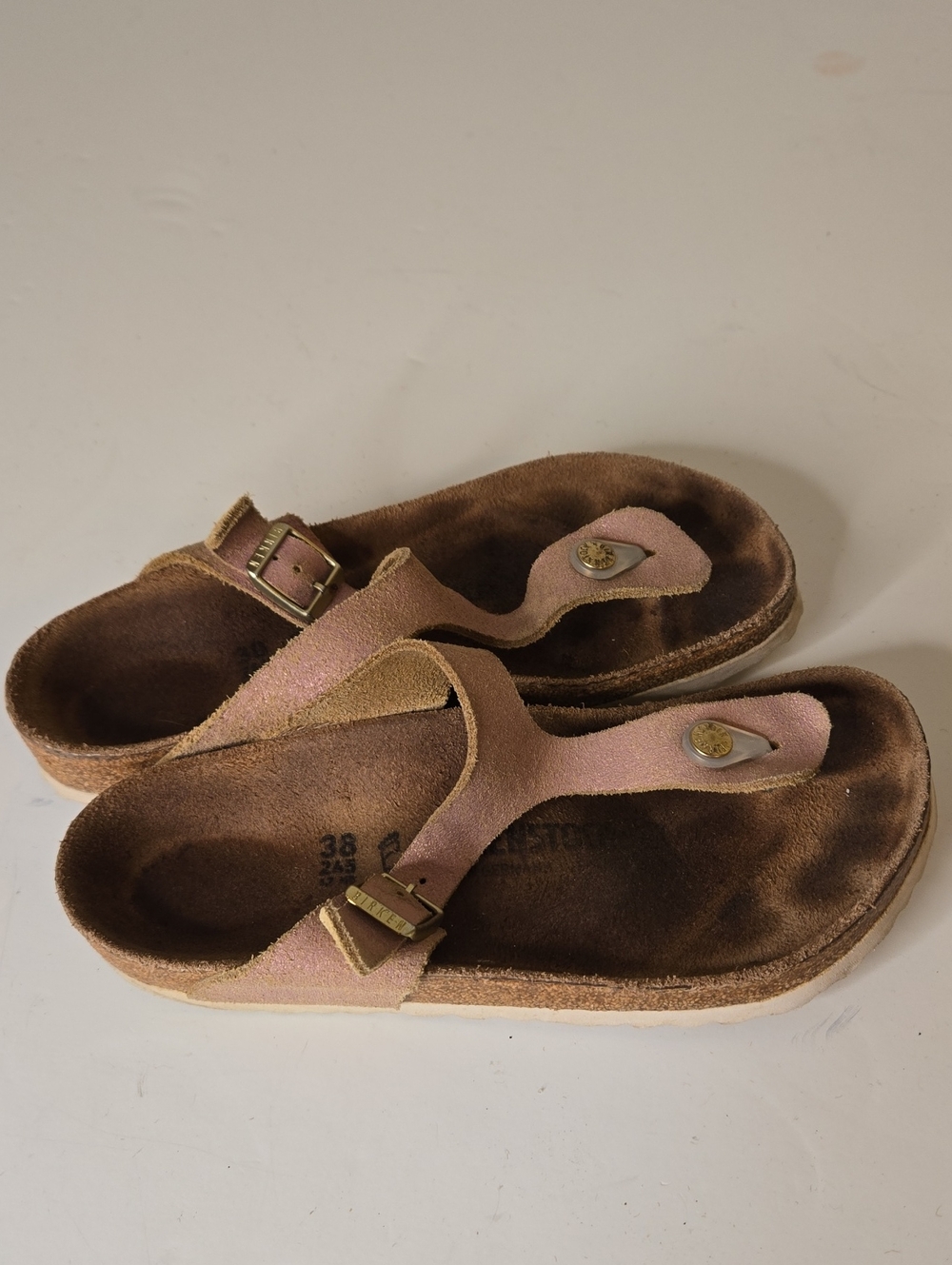 Birkenstock Gizeh Metallic Wash Pink EU38 - Picture 5 of 8